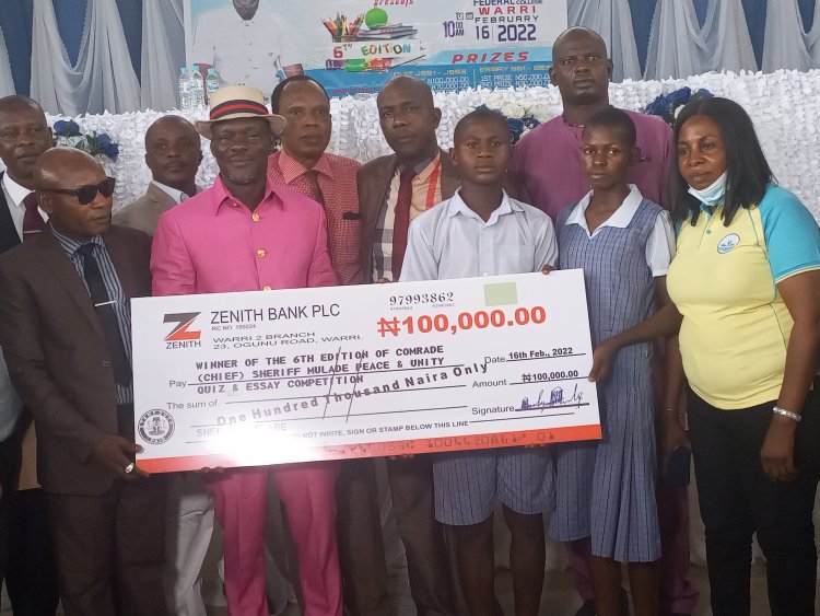 Jubilation as Private School in Isoko Emerges  Winner of Mulade Quiz, Essay Competition in Delta