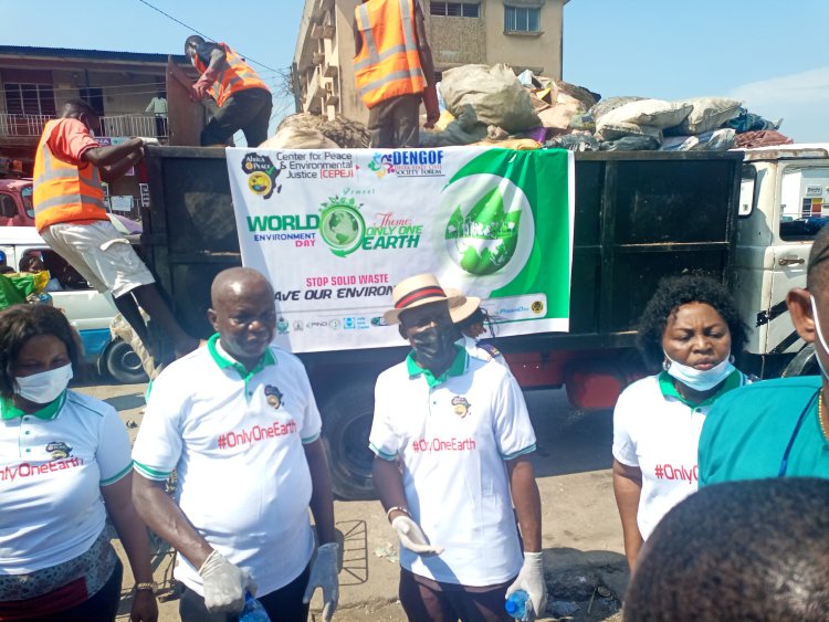 World Environment Day: Loads of Waste Evacuated as CEPEJ Embark on Cleaning Exercise in Delta