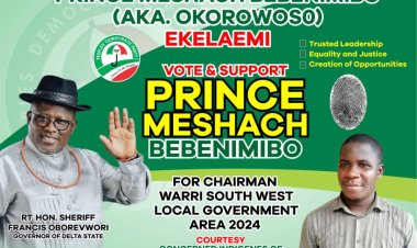 LG Poll: Bebenimibo joins chairmanship race in Warri South West, promises robust leadership