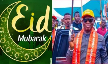 Eid Mubarak:: Gbagi Greets Muslims, Urges Commitment To Nation Building