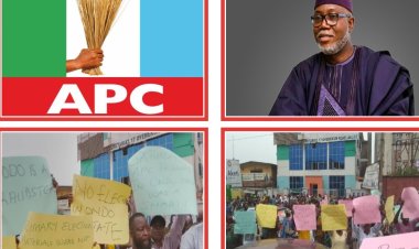 Protest In Ondo Over APC Gov Primary, Aiyedatiwa Declared Winner 