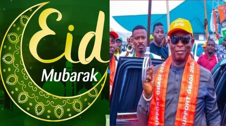 Eid Mubarak:: Gbagi Greets Muslims, Urges Commitment To Nation Building