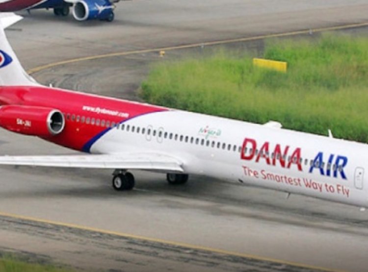 Dana Air Plane Skids off Runway at Lagos Airport         