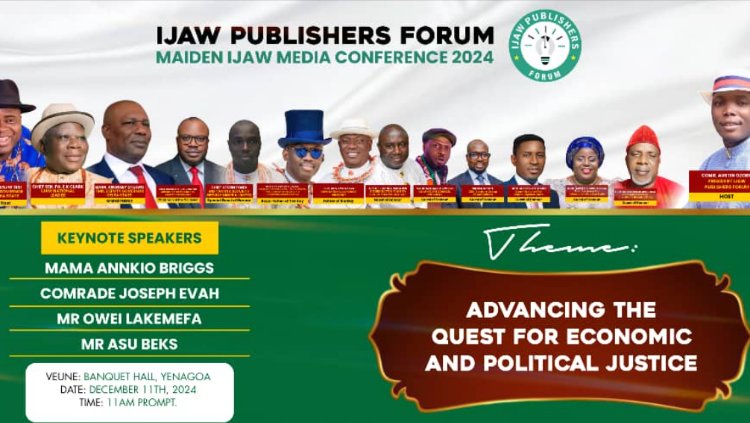 IPF appreciates Otuaro, Etete, DESOPADEC, Cocodia, Briggs, George SAN, Oporomor, Nengi, Asu, Okpoye over support for Ijaw media conference