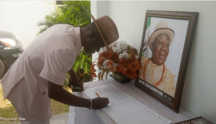 Mulade urges Oborevwori to Name Institutions to Immortalise Edwin Clark, Pays Condolence Visit in Kiagbodo 