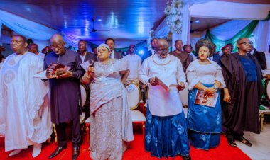 Tinubu, Jonathan, Akpabio, Dignitaries bid Edwin Clark farewell in Kiagbodo, Gov. Oborevwori, Diri, Udom Made Pledge