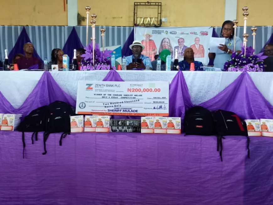 Sheriff Mulade Quiz and Essay Competition 2025 Edition: Promoting Education, National Growth, Peaceful Coexistence