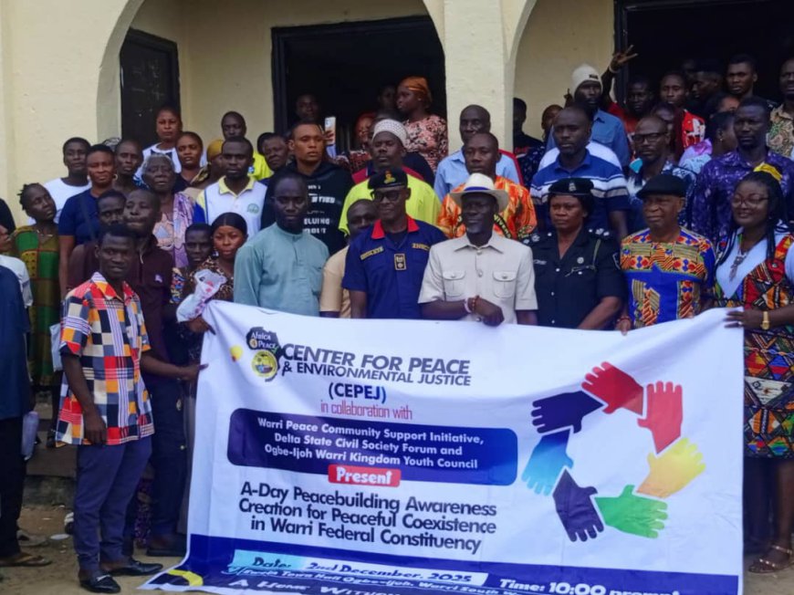 CEPEJ Expands Peacebuilding Awareness, Youth Engagement to Ogbe-Ijoh Warri Kingdom