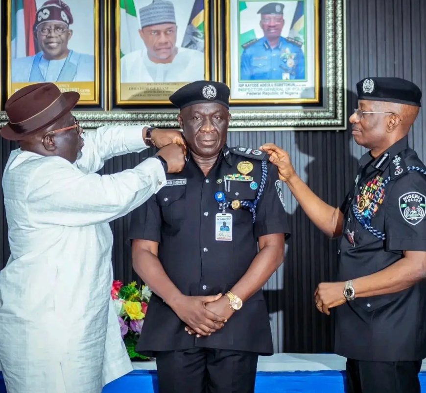 Governor Oborevwori, IGP Decorate Delta CP Abaniwonda Olufemi With AIG Rank in Abuja