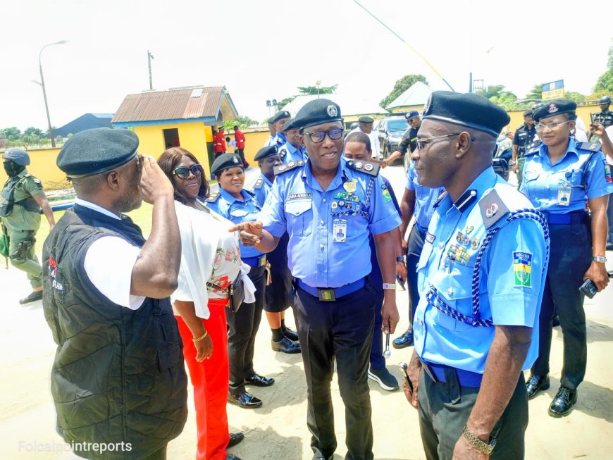 CP Aina Adesola Tours Ughelli Area Command, Calls For Public Support Against Crime