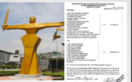 Court Orders Maintenance of Status Quo in Odidi Leadership Dispute