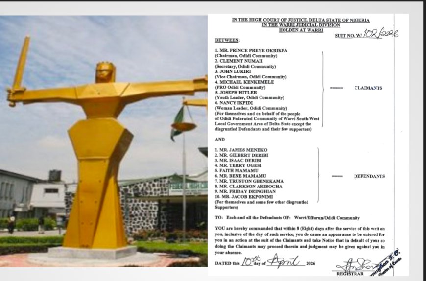 Court Orders Maintenance of Status Quo in Odidi Leadership Dispute