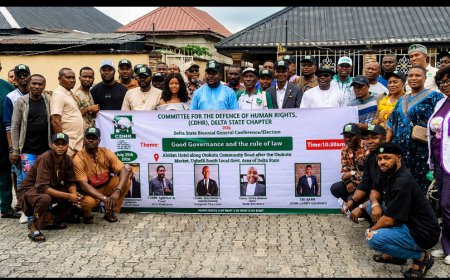 CDHR Elects New Delta Leadership, Declares Rule of Law, Good Governance Key to Sustainable Development