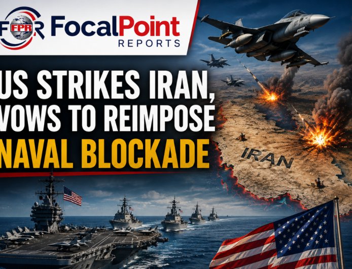 US strikes Iran, vows to reimpose naval blockade