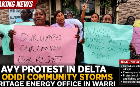 BREAKING: Odidi Women Storm Heritage Energy Office, Demand Action on Oil Spill
