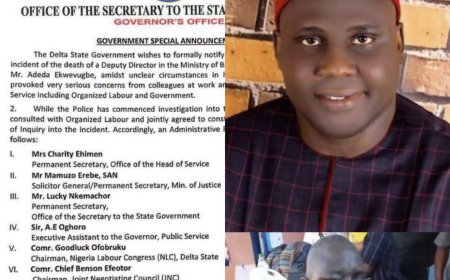 Adeda Family Rejects Delta Panel, Condolence Visit Over Deputy Director’s Death