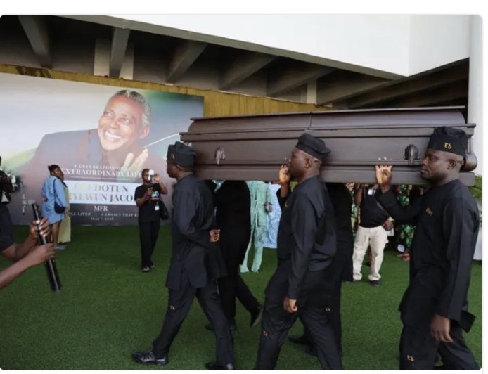 Veteran actor  Olu Jacobs laid to rest in Lagos as dignitaries gathered to Honor late actor